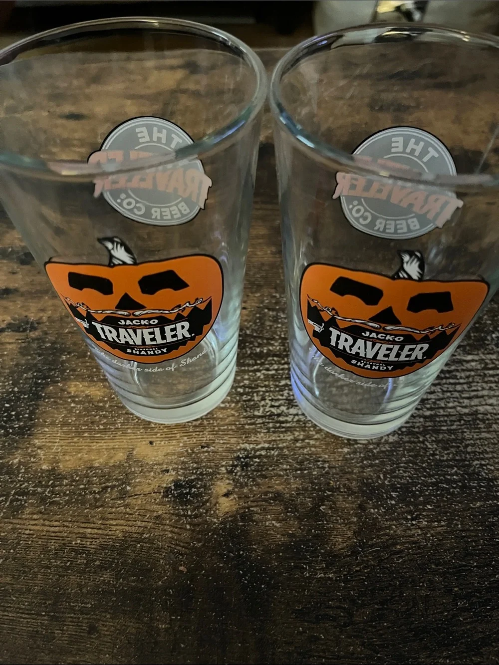 Orange Pumpkin Pint Glass - Set of 2